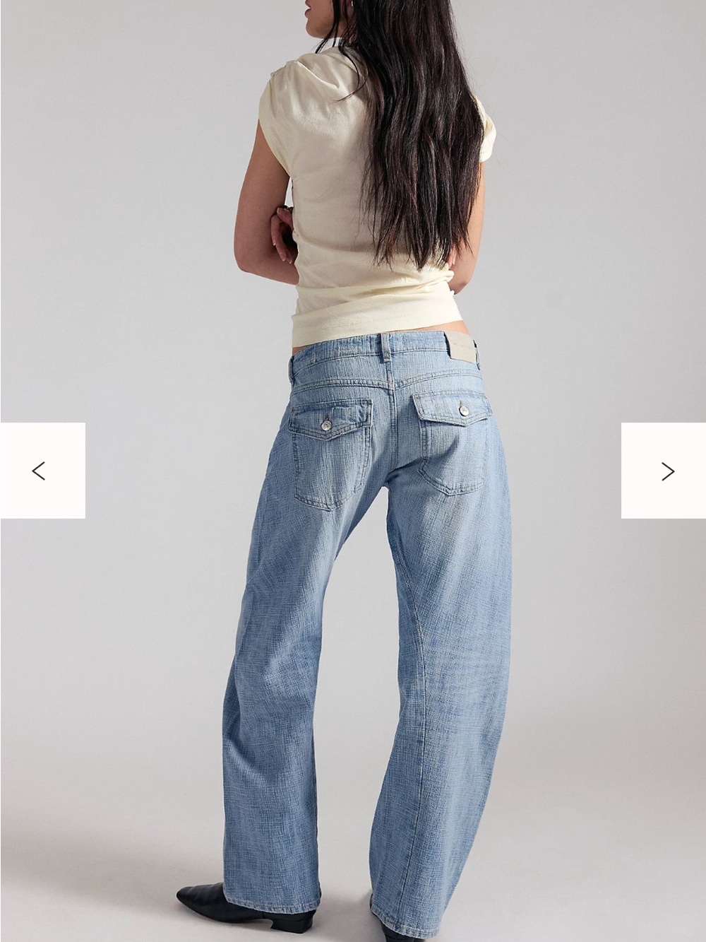 We the Free HIGHLAND low rise twisted bowed jeans size 25 new without tags. - Picture 4 of 10